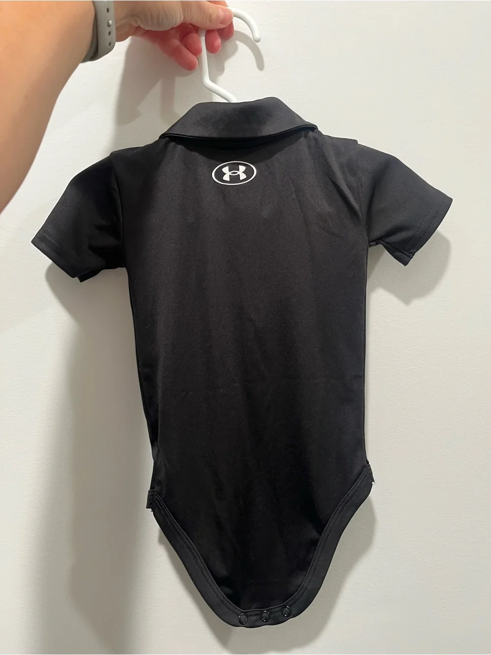 Under Armour Black Polo Bodysuit with Neon Green Logo